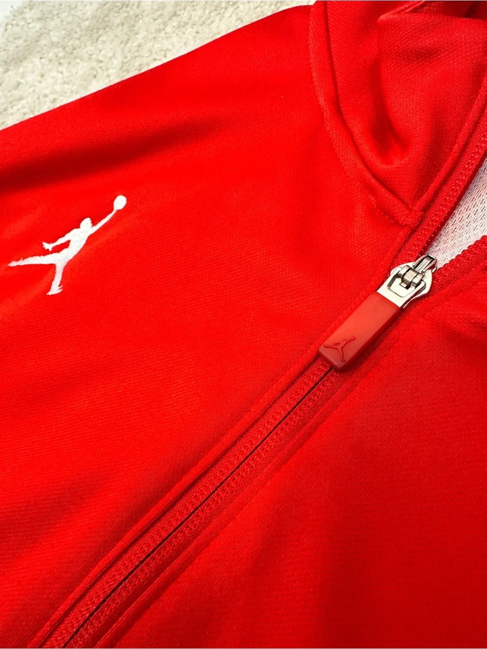 Nike Men's Air Jordan Flight Team Dri-Fit Jacket Full Zip Red Size XL